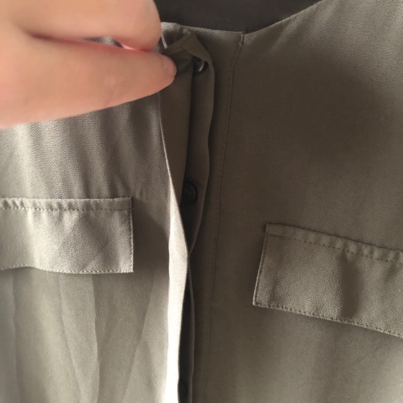 H&M utilitary style chiffon layered dress - Picture 6 of 7